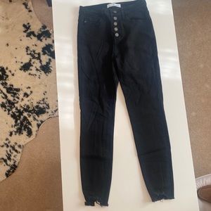 Black ultra high rise kancan jeans